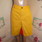 Vintage Jeanloagy Yellow JEan Skirt Size XL
