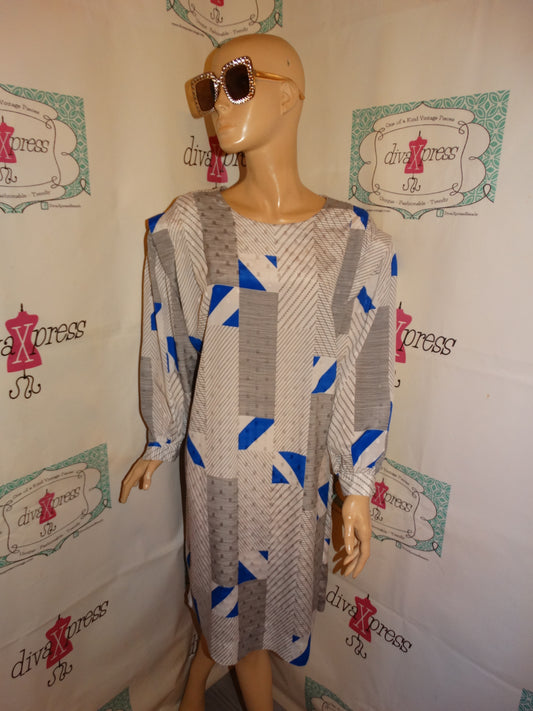 Vintage Schrader Sport Blue/White Dress Size 1x