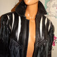Vintage Vangaurd Black Leather Shingle Coat Size S