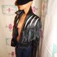 Vintage Vangaurd Black Leather Shingle Coat Size S