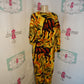 Vintage The African Heritage Yellow/Black Elk 2 Piece Pants Set Size 3x