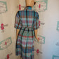 Vintage Tomboy Green/Purple 2 Piece Plaid Skirt Set Size L