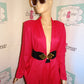 Vintage Ms. Russ Hot Pink 2 Piece PAnts Suit Size XL-1x