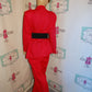 Vintage Ms. Russ Hot Pink 2 Piece PAnts Suit Size XL-1x