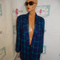 Vintage Jo Hardin Turquoise Purple Blazer Size 1x