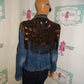 Vintage Jean Custom Jacket With Brown Beaded Size M