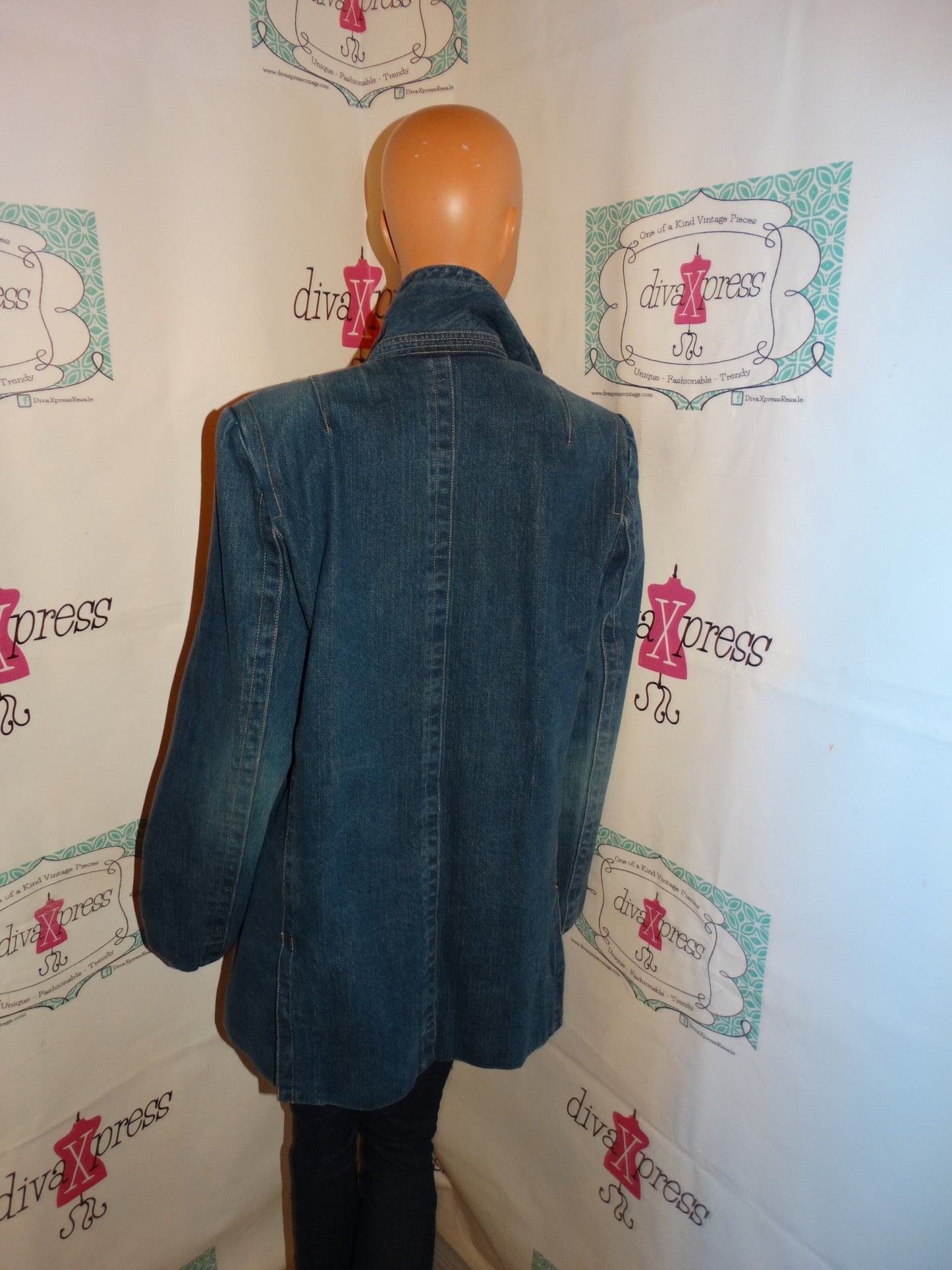 Vintage Will smnith Blue Jean Jacket Size XL