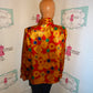 Vintage Red Colorful Chain Blouse Size M