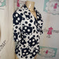 Vintage You Hymon Blue/White Polka Dot Top Size XL