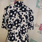 Vintage You Hymon Blue/White Polka Dot Top Size XL