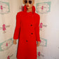 Vintage Red Wool Coat Size S