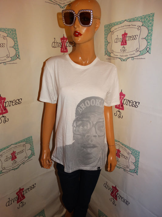 White Jordan Spike Lee T Shirt Size M