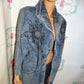 Vintage Pado Acid Wash  Beaded Batwing Sleeve Jacket Size 1x