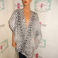 Vintage White Cheetah Poncho 1 Size Fits All