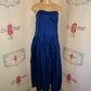 Vintage Royal Blue/Black Polka Dot Tube Dress Size 1x