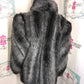 Vintage Mirage Outwear Gray/Black Faux Fur Coat Size XL