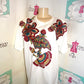 Vintage White Floral Custom Painted T Shirt Size 1x