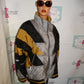 Vintage Venezia Black/Gold/Silver Bomber Jacket Size 2x