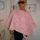 Vintage Pink Heavy Poncho 1 Size Fits All!!