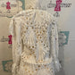 Vintage White Sheer Lace Top Size M