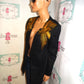 Vintage K& B Black/Gold Beaded Blazer Size M