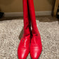Vintage Red Leather Boots Size 9