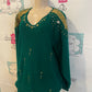 Vintage Green/Gold Beaded Sweater Size 3x