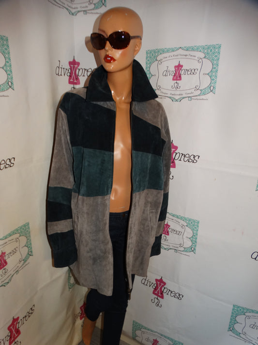 Vintage Prestige Gray Suede/Blue Coat Size XL