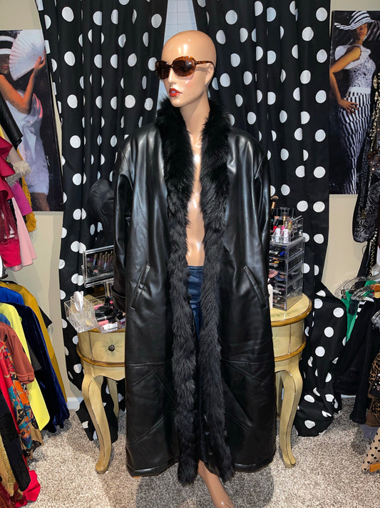 Vintage XL Long Authentic Fur Coat Size 2x