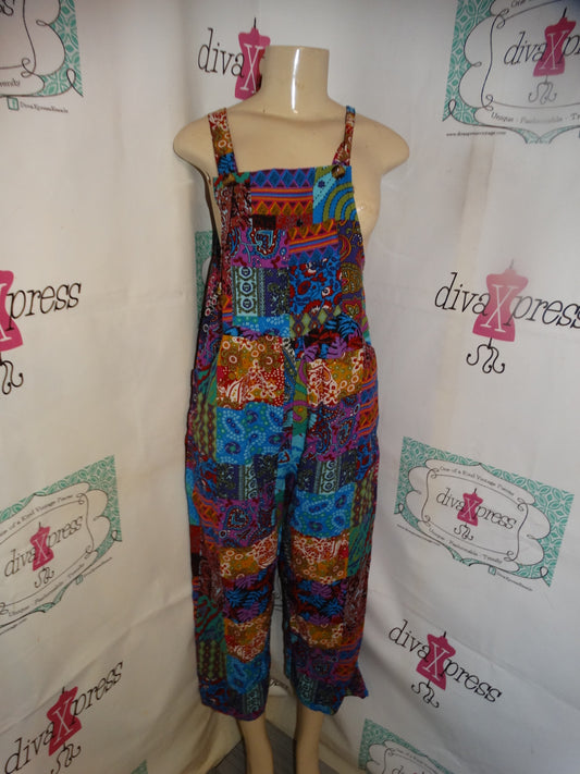 Vintage Multicolor Overalls Size M