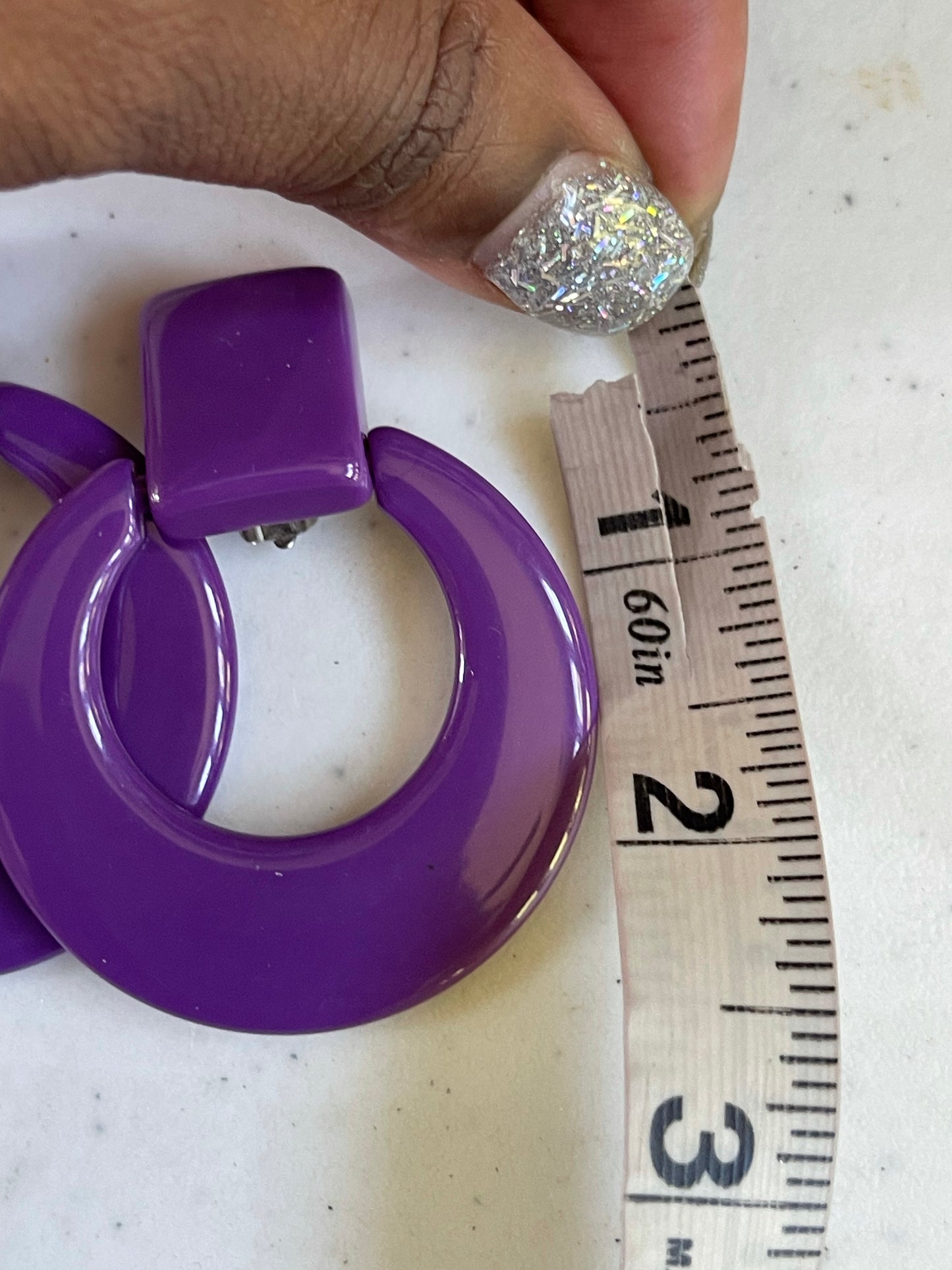 Vintage Purple and Blue Clip ON earrings ( both pair) (Shipping INCLUDED IN PRICE)