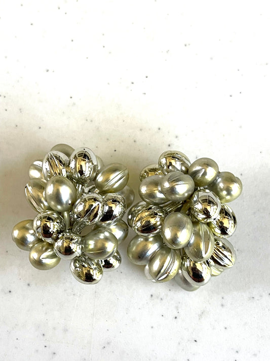 Vintage Silver Bubble Earrings Size L (Shipping INCLUDED IN PRICE)