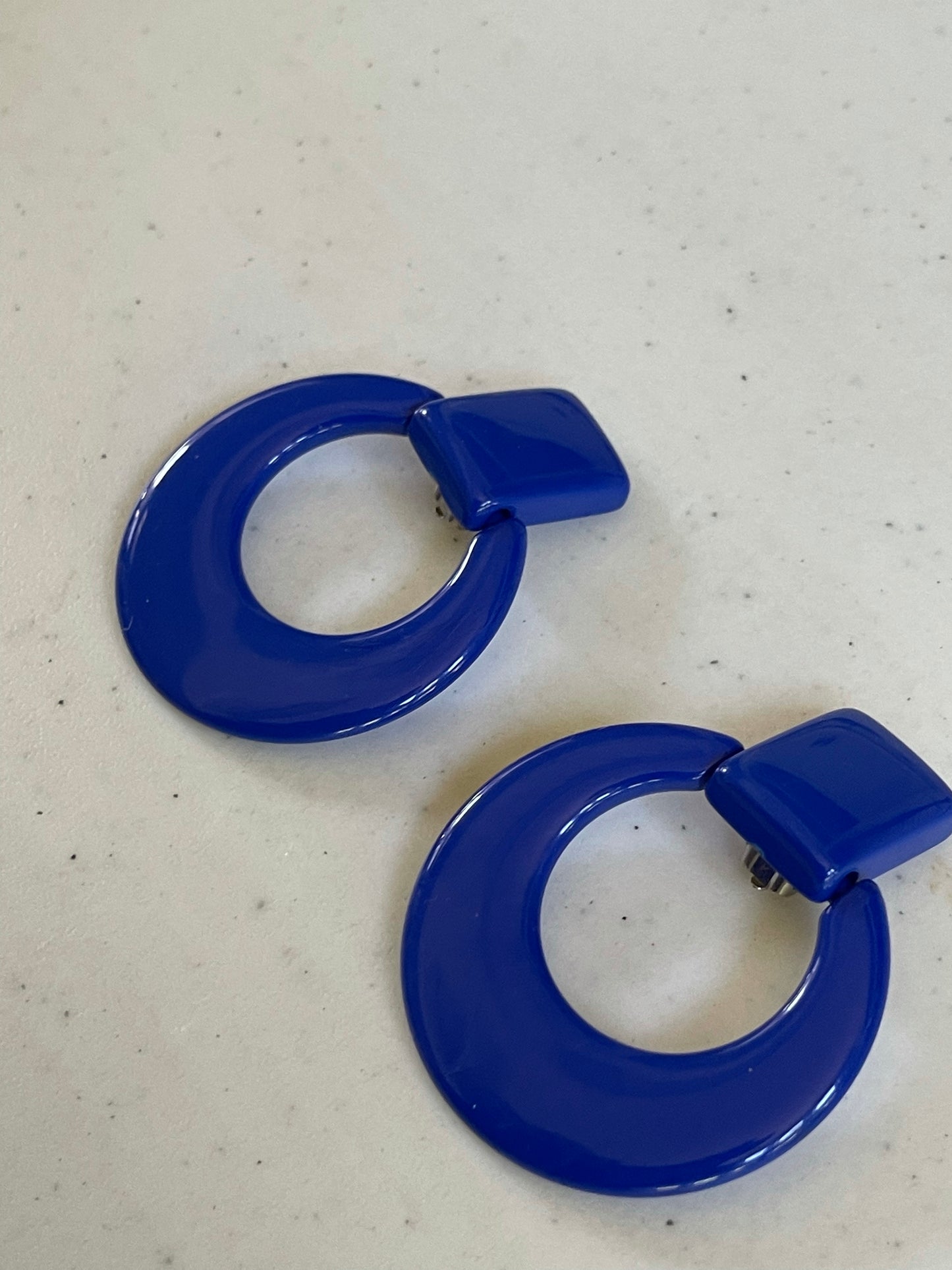 Vintage Purple and Blue Clip ON earrings ( both pair) (Shipping INCLUDED IN PRICE)