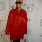 Vintage Talk Of the Walk Red Leather Jacket Size 1x