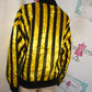 Vintage Yellow/Black Striped Jacket Size L