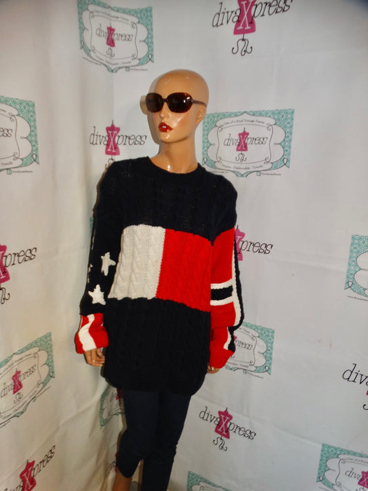 Vintage Tommy Hilfiger Blue/Red/White Sweater Size 1x