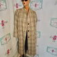 Vintage Yessica Cream Plaid Wool Coat Size 3x