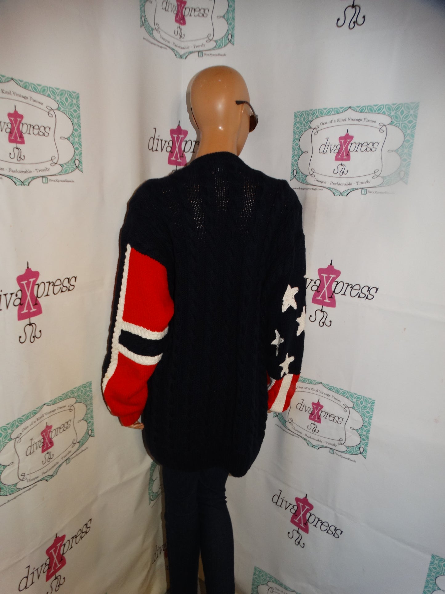 Vintage Tommy Hilfiger Blue/Red/White Sweater Size 1x