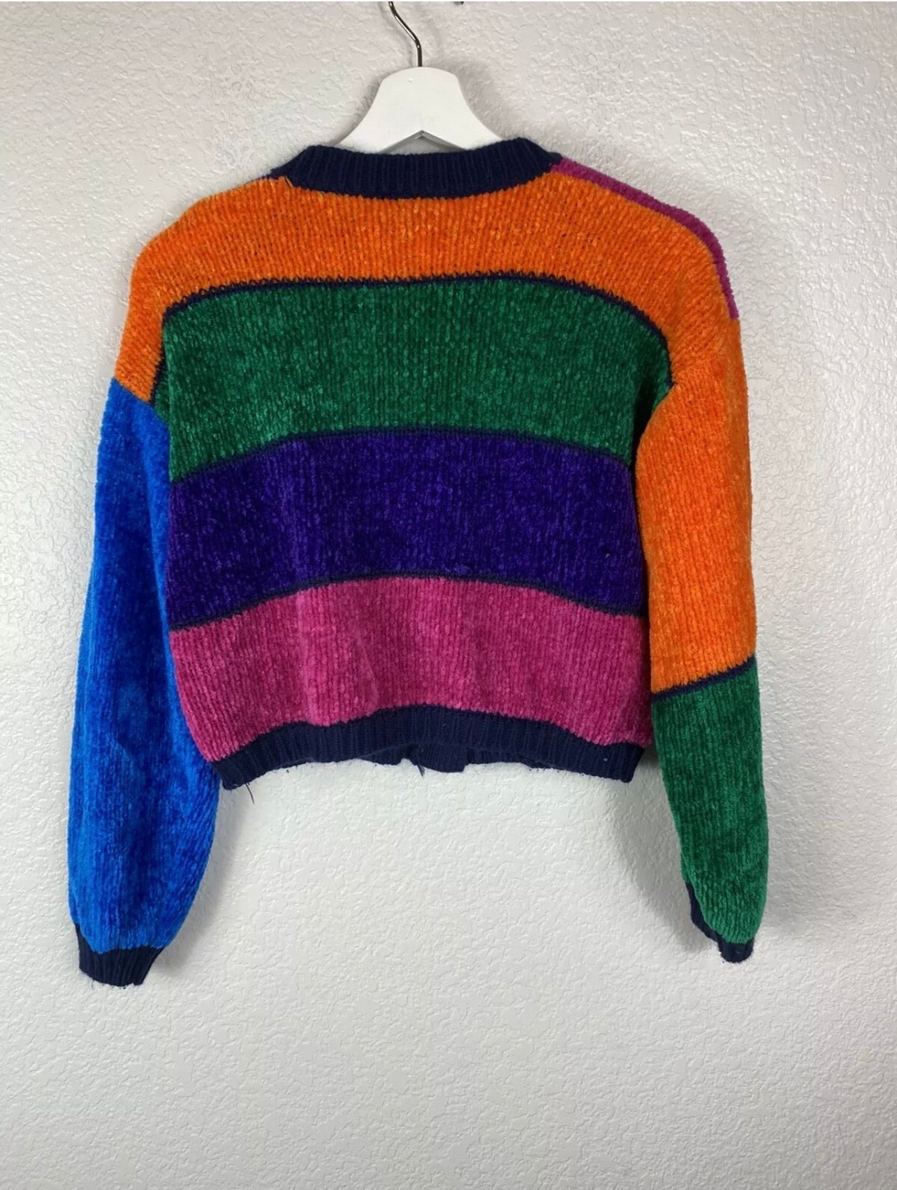 Vintage Un Deux Trios Colorful Sweater/Cardigan Top Size M-L
