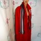 Vintage Red Wool Coat With Scarf Size 3x
