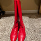 Vintage Red Leather Boots Size 9