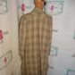 Vintage Yessica Cream Plaid Wool Coat Size 3x