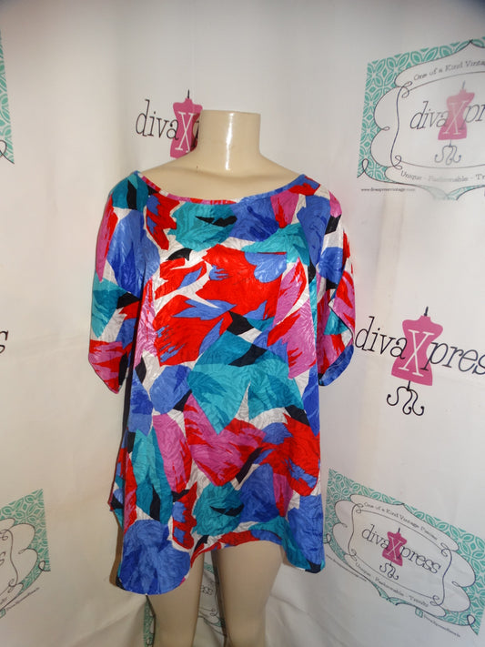 Vintage Jerome Marc Ltd. White Colorful Size 1x