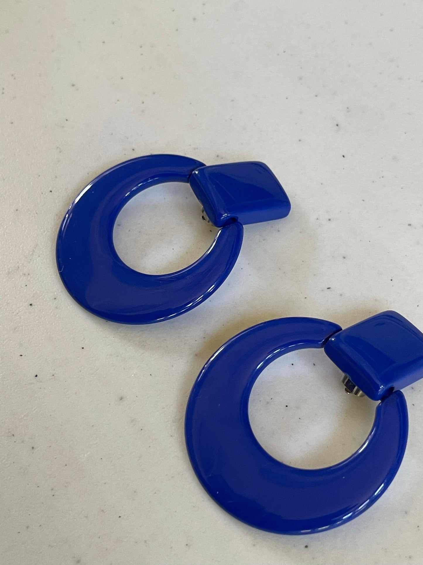 Vintage Purple and Blue Clip ON earrings ( both pair) (Shipping INCLUDED IN PRICE)