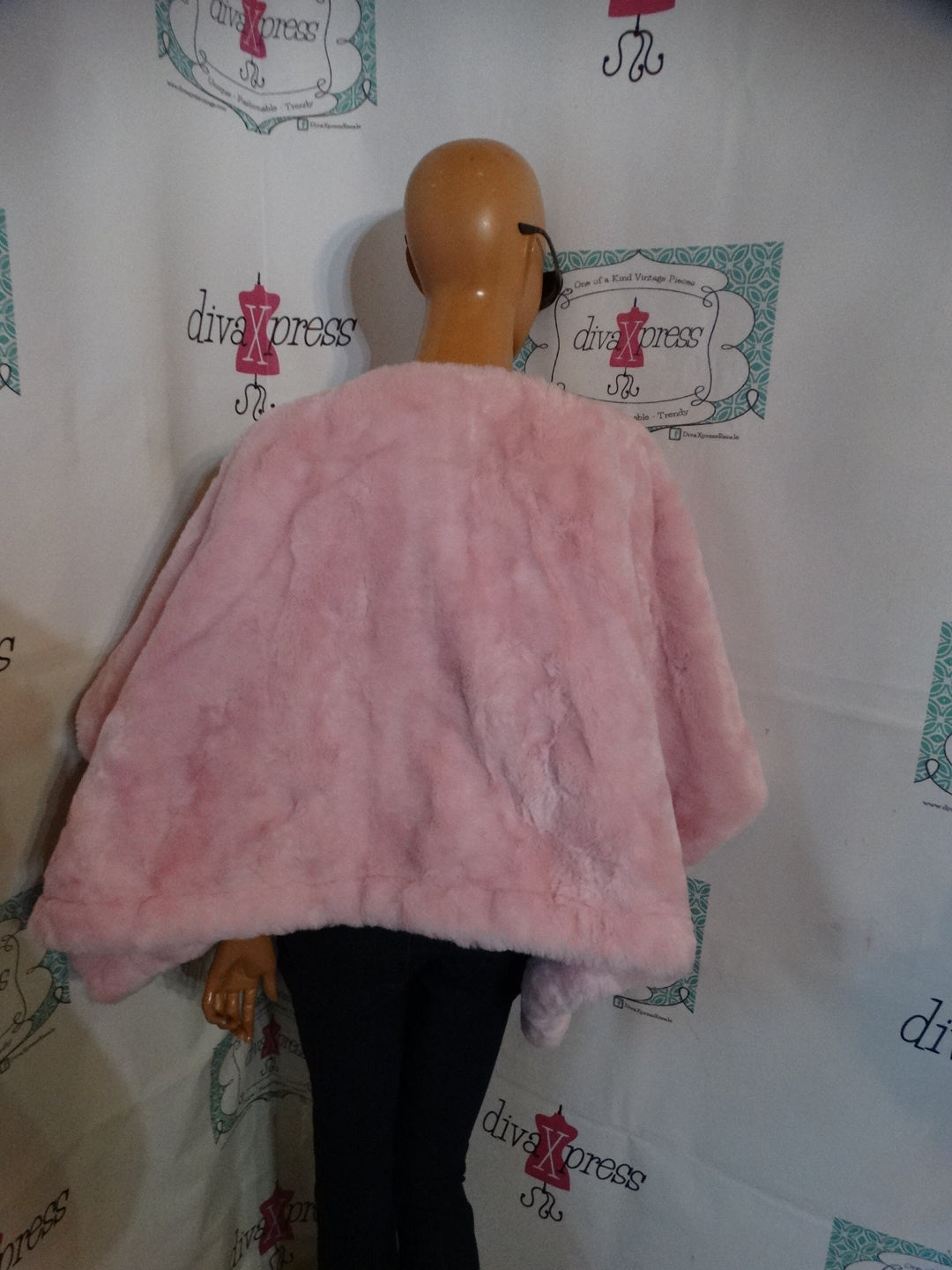 Vintage Pink Heavy Poncho 1 Size Fits All!!