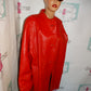 Vintage Talk Of the Walk Red Leather Jacket Size 1x