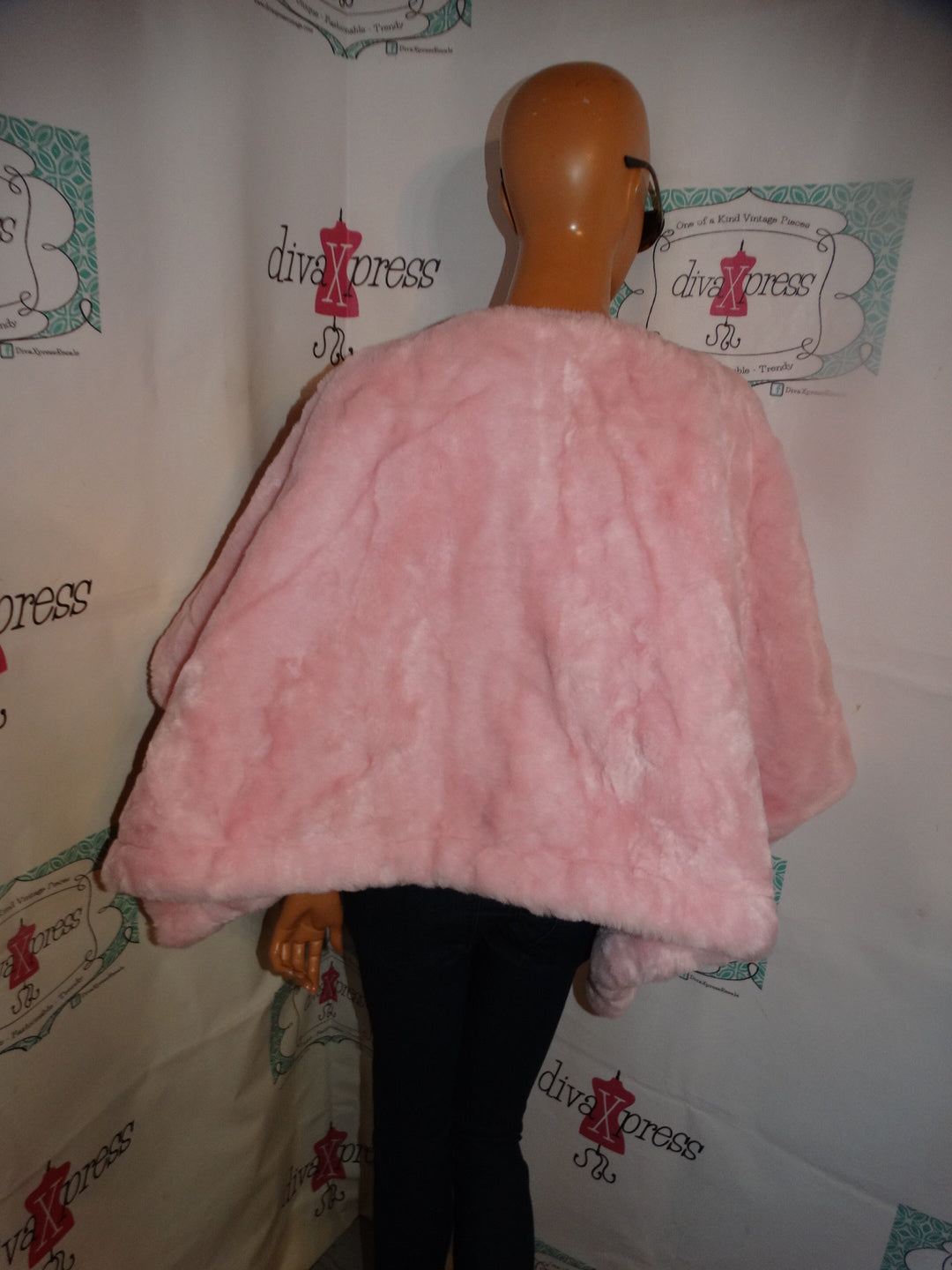 Vintage Pink Heavy Poncho 1 Size Fits All!!
