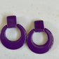 Vintage Purple and Blue Clip ON earrings ( both pair) (Shipping INCLUDED IN PRICE)