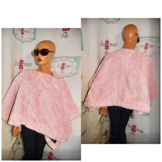 Vintage Pink Heavy Poncho 1 Size Fits All!!