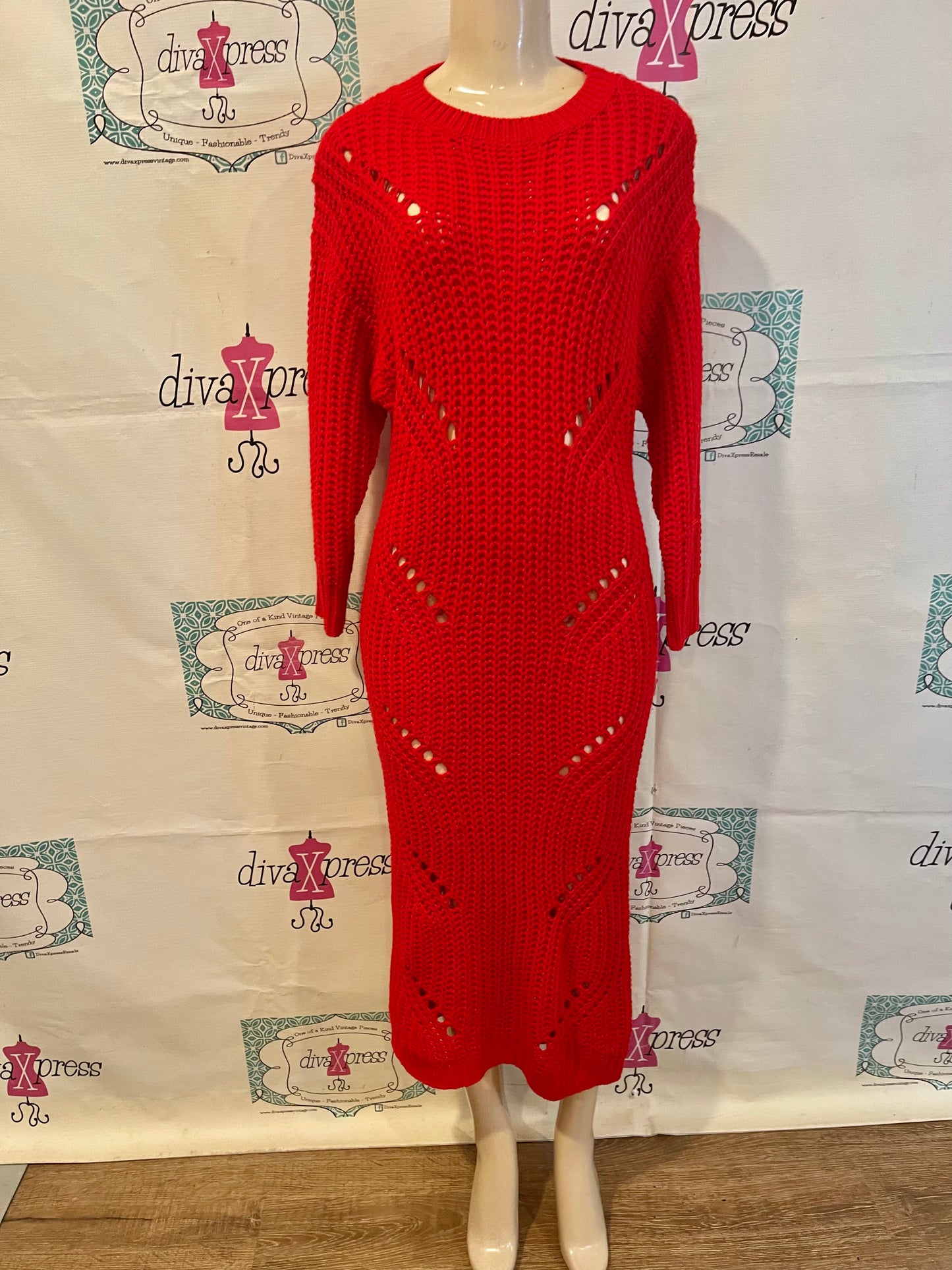 Hera Red Sweater Dress Size M